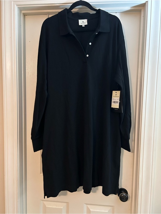 Tuckernuck Dresses & Skirts - Tuckernuck Black Long-Sleeve Polo Tunic